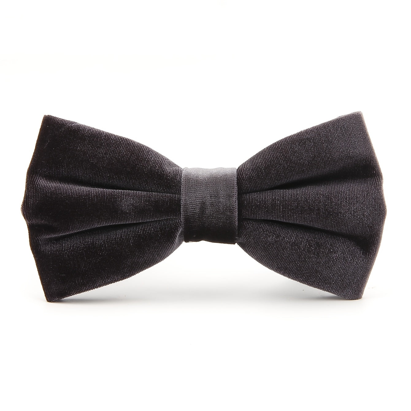 Men’s navy blue velvet bow tie from SHOWLU FASHION, adjustable formal accessory with classic style and elegant fabric detail.