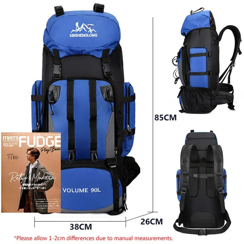 Large 90L waterproof hiking backpack by SHOWLU FASHION STORE, suitable for trekking, camping, and outdoor travel.