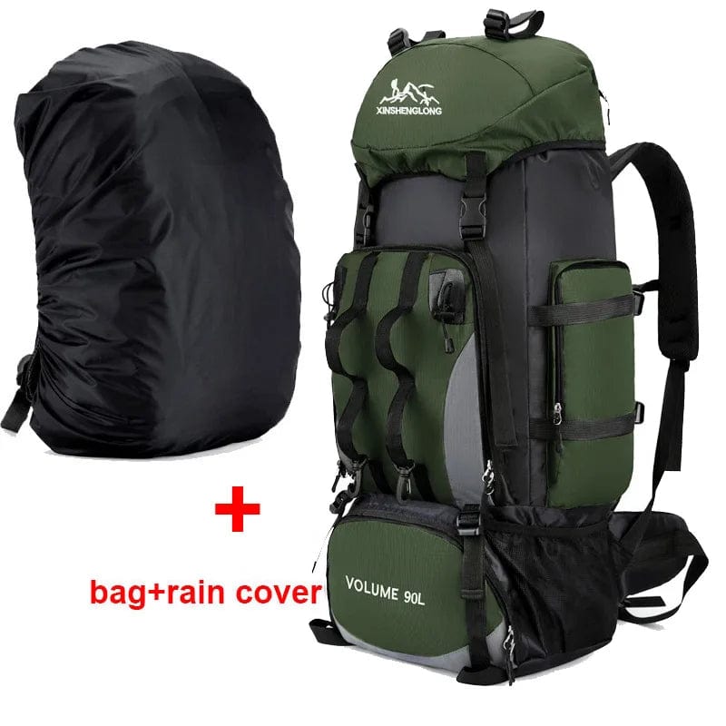 90L Waterproof Hiking Camping Backpack Trekking Bag Rucksack Large Capacity Travel Outdoor Sports Bags Camping Equipment Men - SHOWLU FASHION STORE