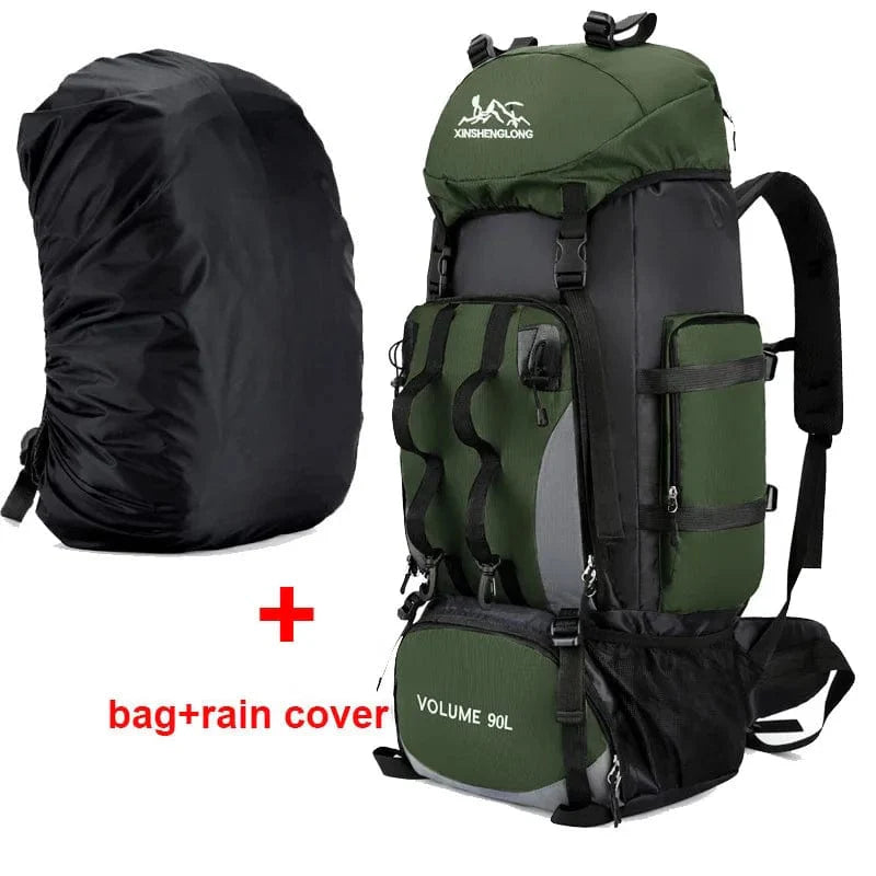 Large 90L waterproof hiking backpack by SHOWLU FASHION STORE, ideal for trekking, camping, and outdoor travel with ample storage.