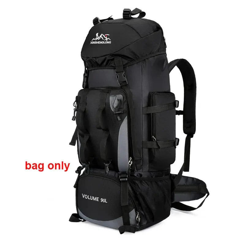 SHOWLU FASHION STORE Scione 90L waterproof hiking backpack with large capacity, ideal for trekking, camping, and outdoor adventures.