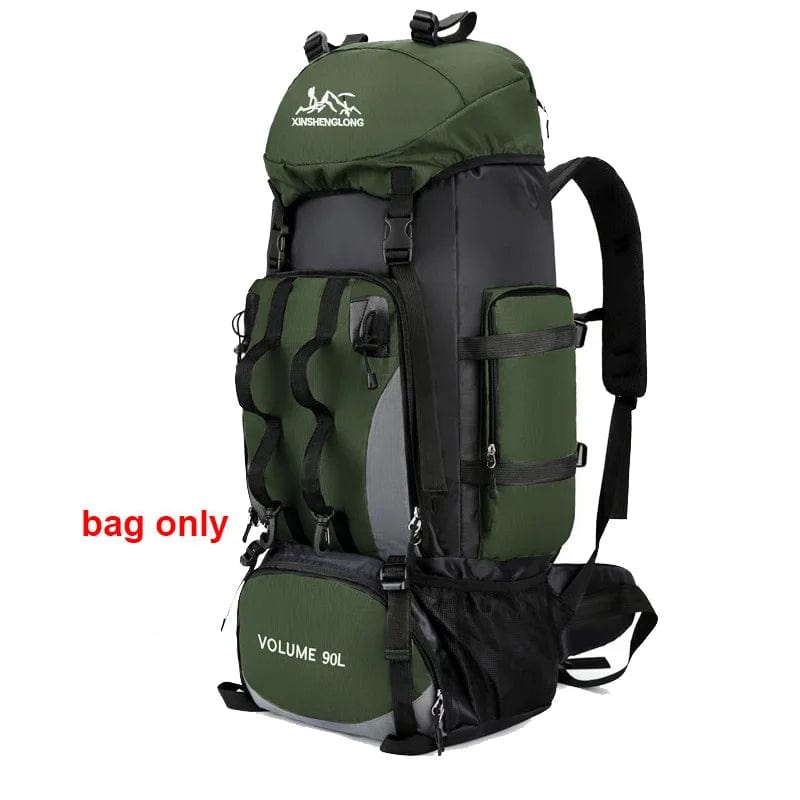 90L Waterproof Hiking Camping Backpack Trekking Bag Rucksack Large Capacity Travel Outdoor Sports Bags Camping Equipment Men - SHOWLU FASHION STORE