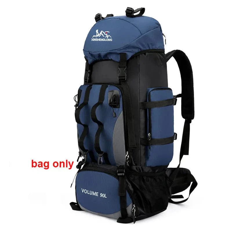 SHOWLU FASHION STORE Scione 90L waterproof hiking backpack with large capacity, ideal for trekking, camping, and outdoor adventures.