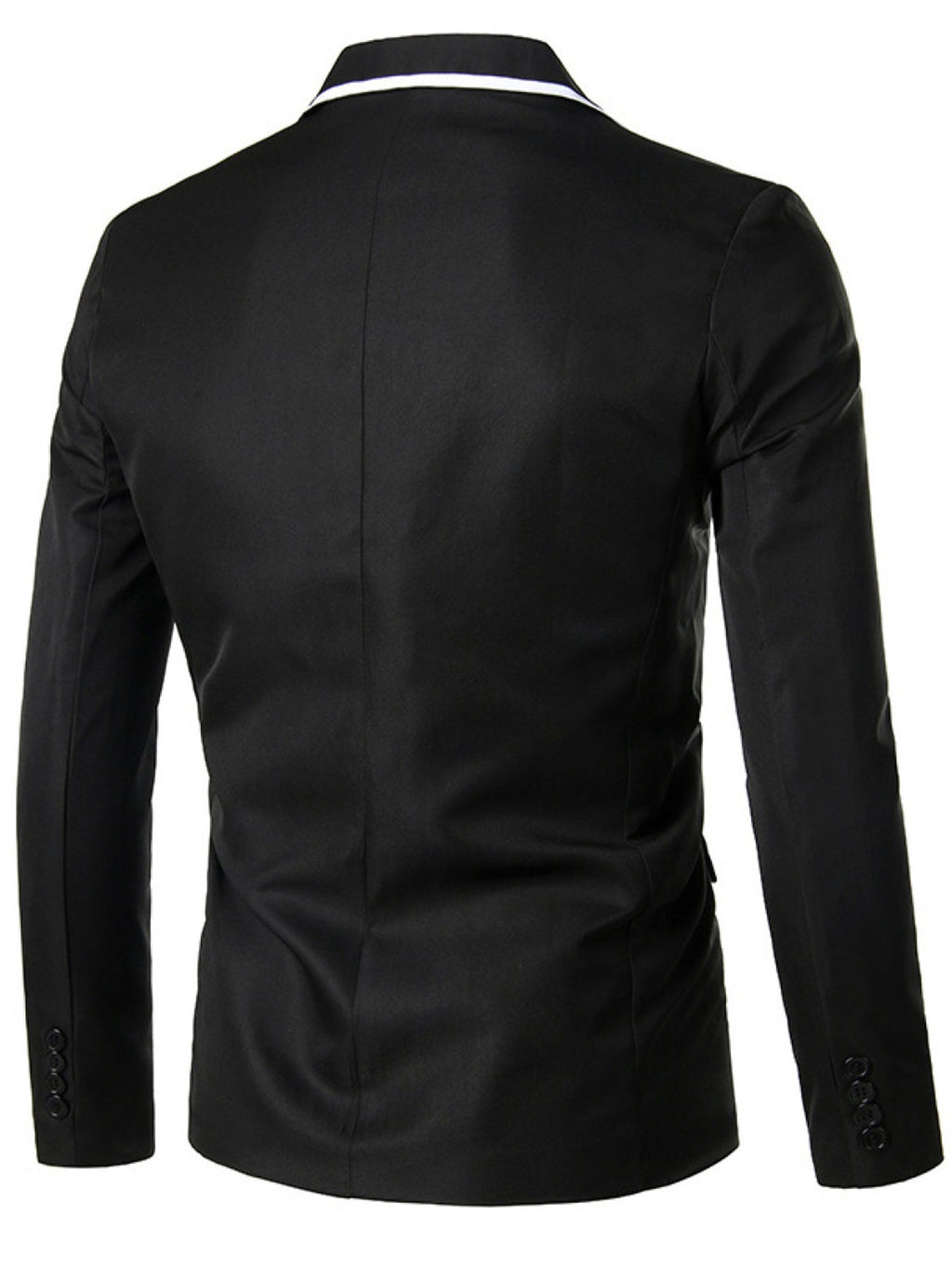 Men's solid color casual lapel jacket by SHOWLU FASHION STORE, polyester outerwear with a classic design and tailored fit.