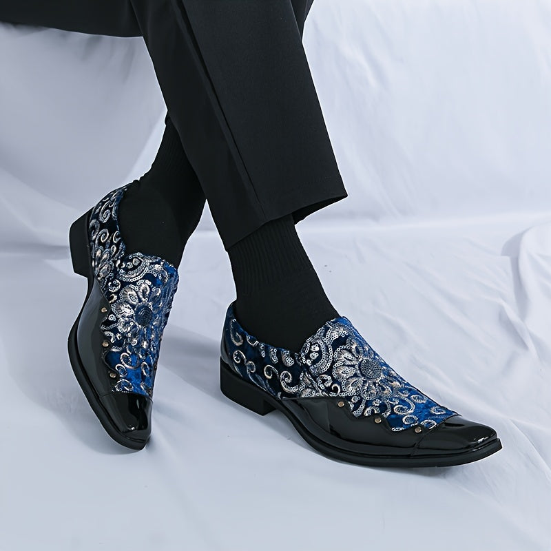 Men's faux leather slip-on casual shoes by SHOWLU FASHION, solid color PU footwear with sleek, minimalist design.