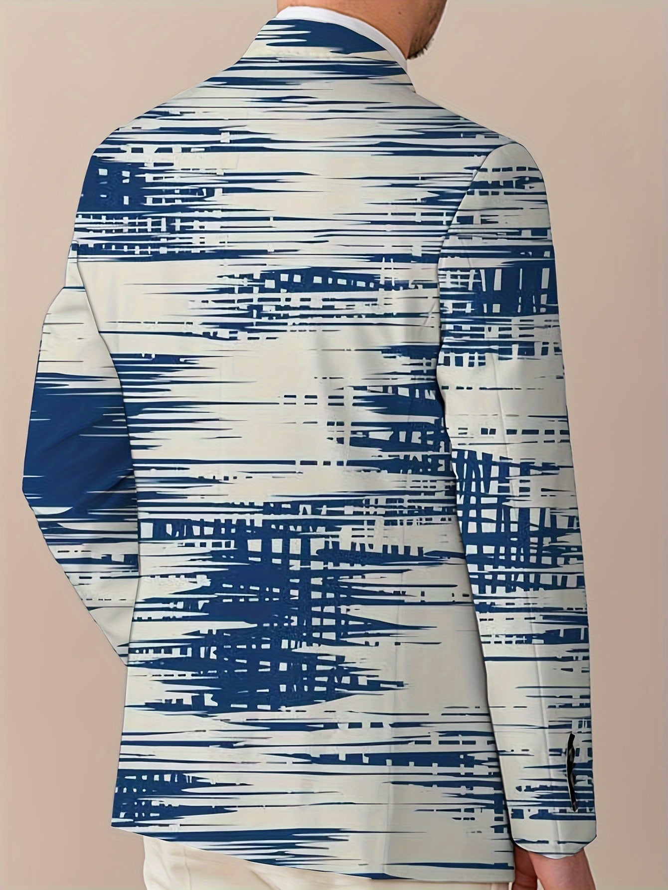 Men's regular fit party blazer by SHOWLU FASHION STORE featuring bold animal print, notched lapel, stylish men's blazer.