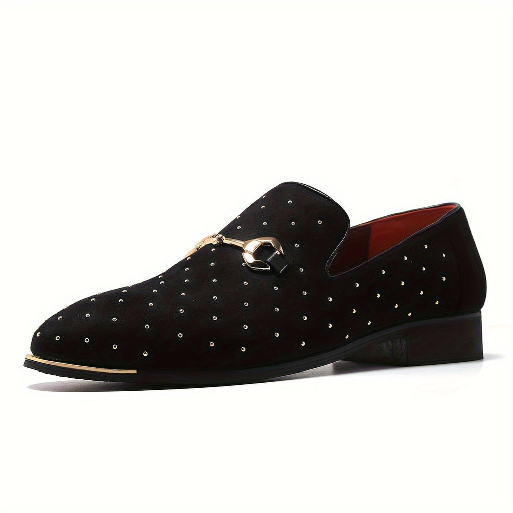 SHOWLU FASHION men's plus size slip-on loafers in soft PU leather, featuring a sleek design and comfortable fit.
