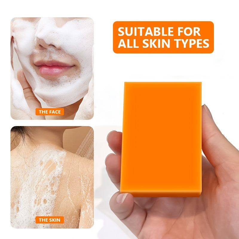 ROZINO Turmeric Soap 9-pack by SHOWLU FASHION STORE, moisturizing glycerin body bars, 100g each, showing soap bars with turmeric ingredients