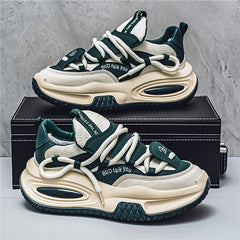 Men'S Shoes New Spring 2025 Collection Thick-soled Anti-slip Wear-resistant Casual And Trendy Shoes Men'S Stylish Versatile And Shock-absorbing Dad Shoes