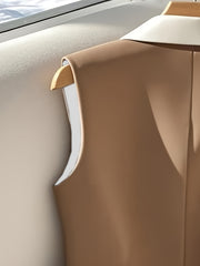 Women's Elegant Contrast Color-Block Vest - Summer Lightweight Belted Cardigan with Golden Buttons, Machine Washable Round Neck Blazer Vest for Casual & Formal Outfits, Outfit Enhancer, Structured Design, Sophisticated Tailor