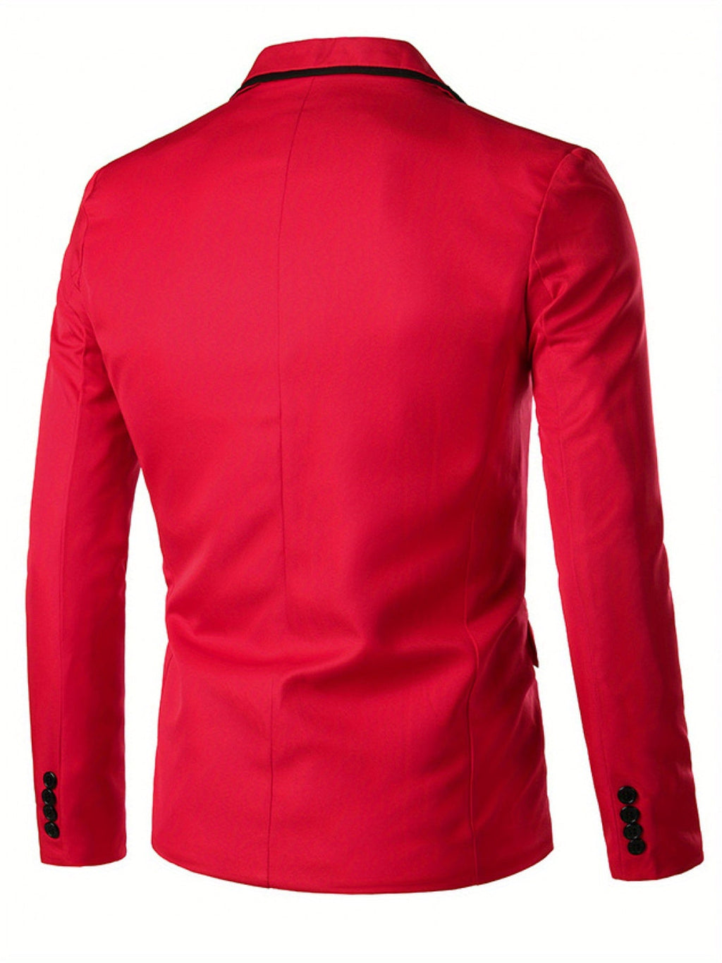 SHOWLU men's solid color casual lapel jacket made of polyester, stylish outerwear for everyday wear