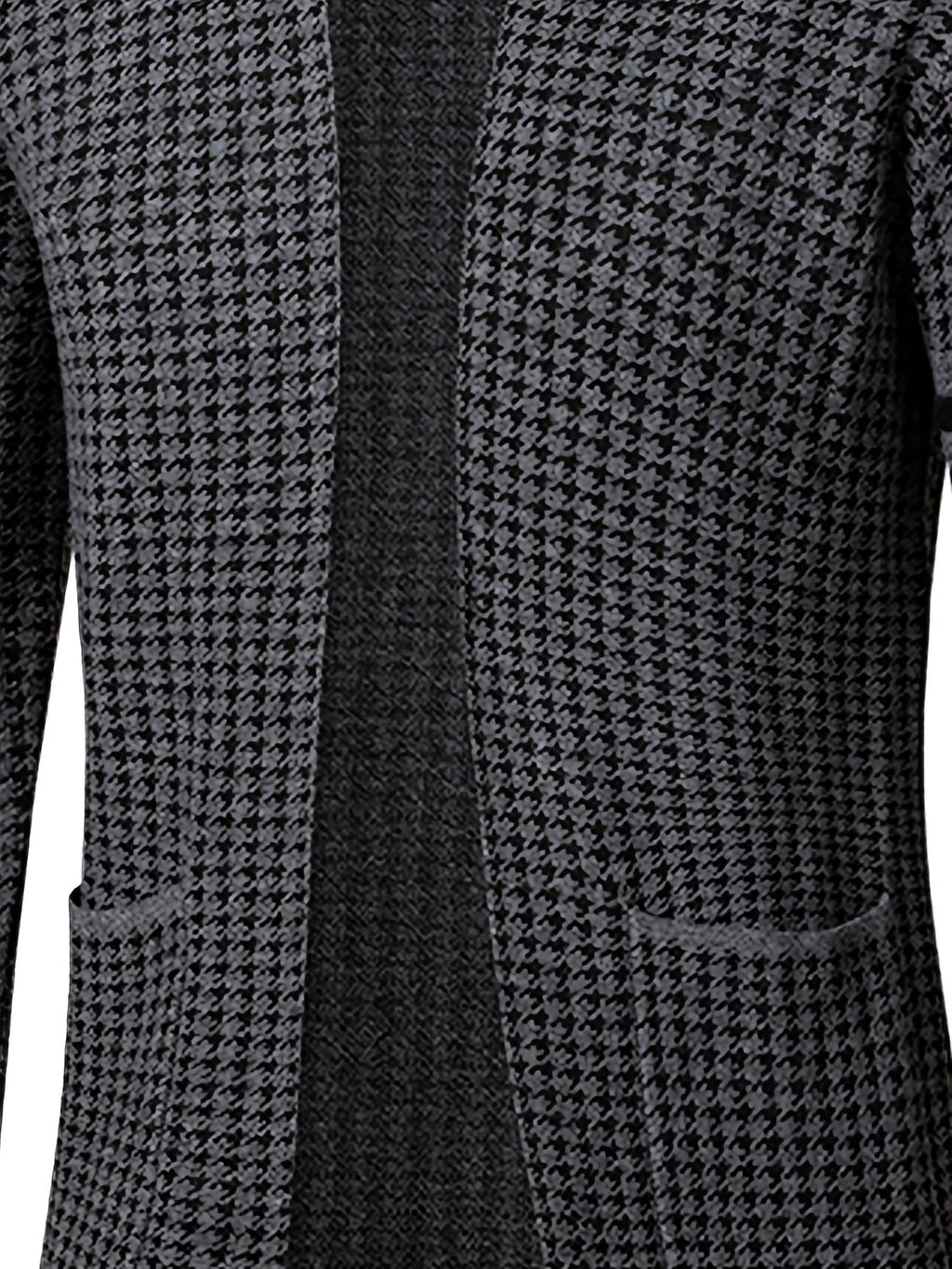 Men's slim fit knit cardigan by SENMEIGUO, featuring high-stretch long sleeves and a modern, fitted design.