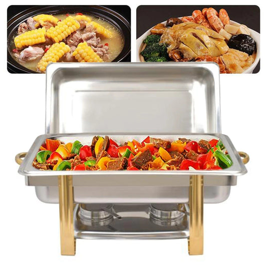 9L Stainless Steel Chafer Chafing Dish Sets Buffet Catering Pans Stainless Steel Food Warmer Chafing Dish Heat Tank Food - SHOWLU FASHION STORE