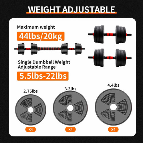 Showlu Smart General adjustable dumbbell set with multiple weight plates and handles for customizable strength training.