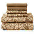 Lux Decor Paisley Sheet Set in soft microfiber, 6-piece bedding with intricate paisley pattern and comfortable fit.