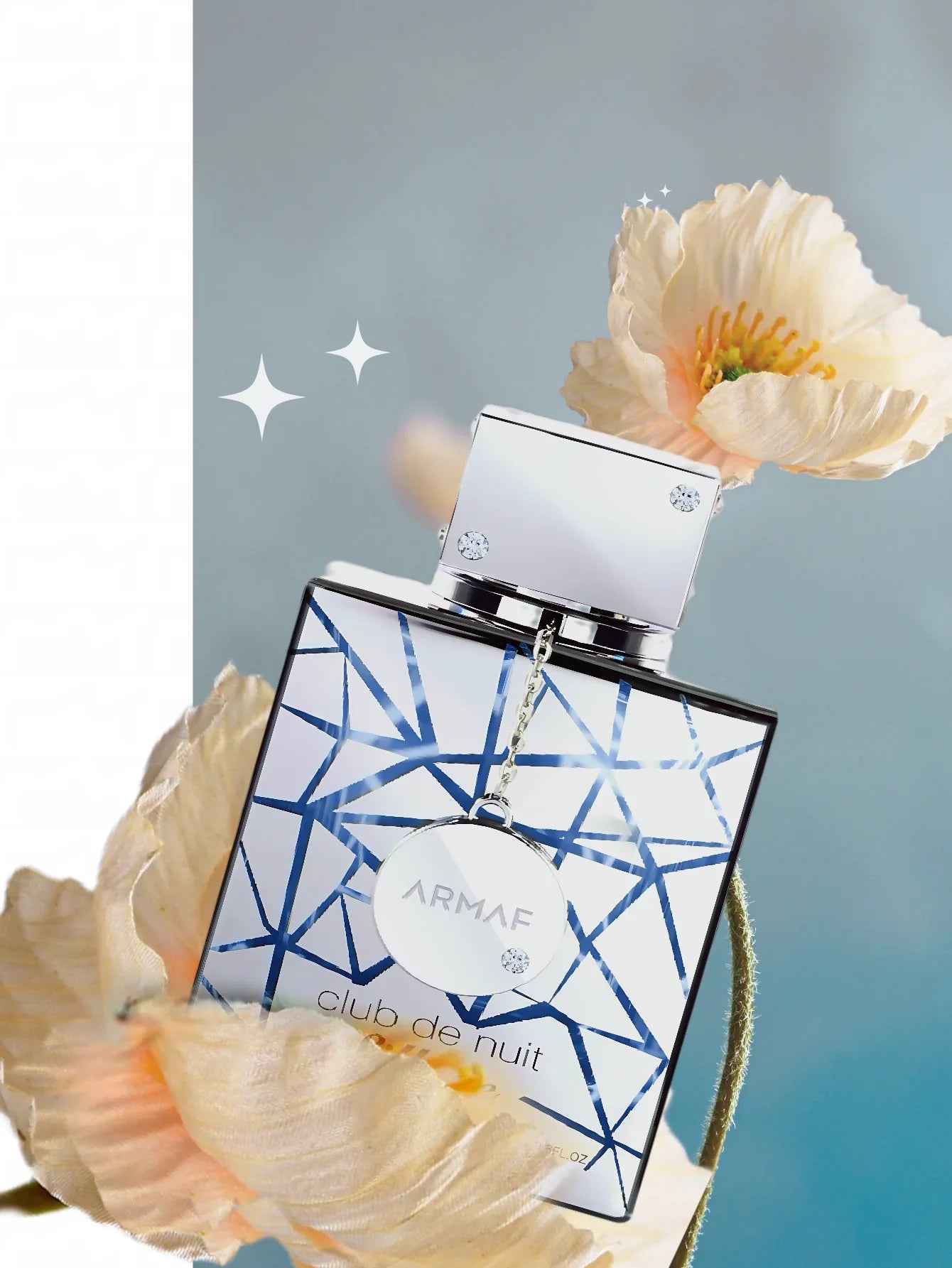 Armaf Club de Nuit Sillage Eau de Parfum in 105ml bottle featuring citrus and musk fragrance, with a sleek, elegant design.
