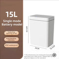 Showlu Smart 15L automatic motion sensor trash can with waterproof design, modern white bin with lid in a home setting