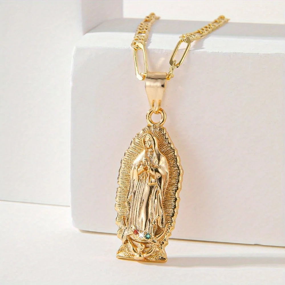 Colorful zircon necklace by Showlu Fashion Store featuring a vibrant, personalized Madonna-inspired design, lightweight and luxurious.