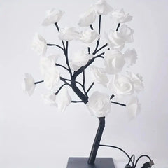 Rose Tree Lamp, Flower Lamp For Valentine's Day Wedding Decor, DIY Branches Night Lights Tree Fairy Lamp For Bedroom Home Decor