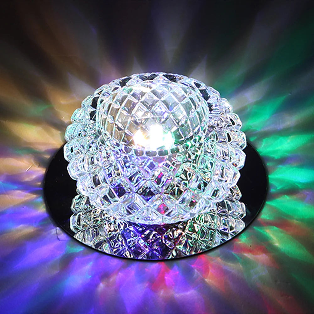 Modern crystal LED ceiling lamp by Showlu Fashion Store featuring stainless steel chandelier with sparkling crystal accents and sleek design.