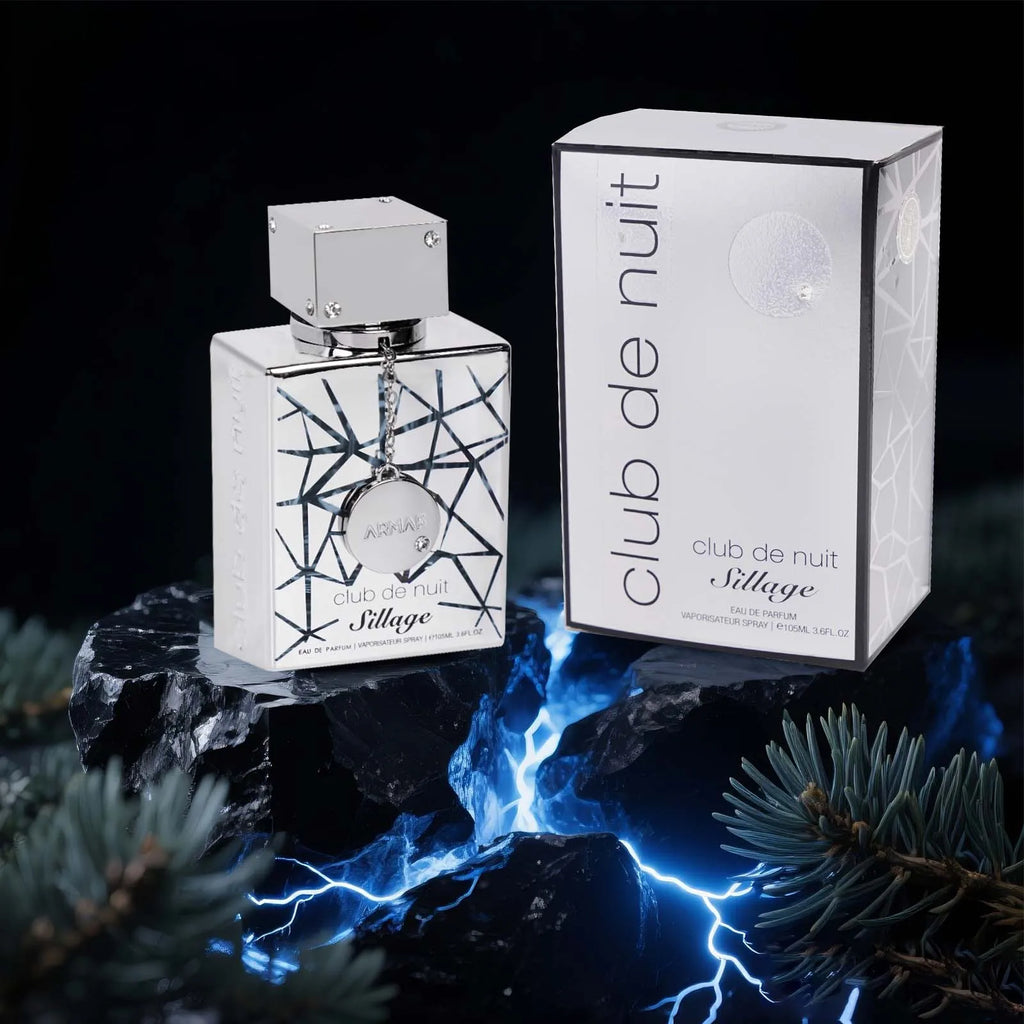 Unisex Armaf Club De Nuit Sillage Eau de Parfum bottle with sleek design and 3.6 oz capacity on a white background.