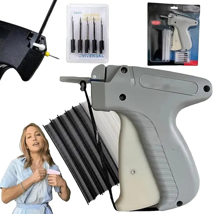 Showlu Fashion Store micro stitch gun for sewing, handheld clothing fixer tool, ideal for quick repairs and sewing projects.