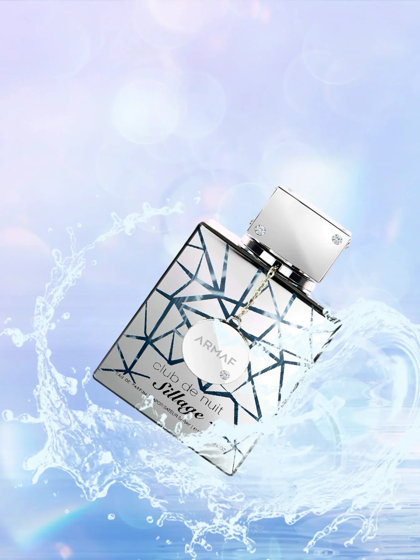 Armaf Club de Nuit Sillage Eau de Parfum bottle with citrus and musk notes, displayed in a sleek 105ml design.