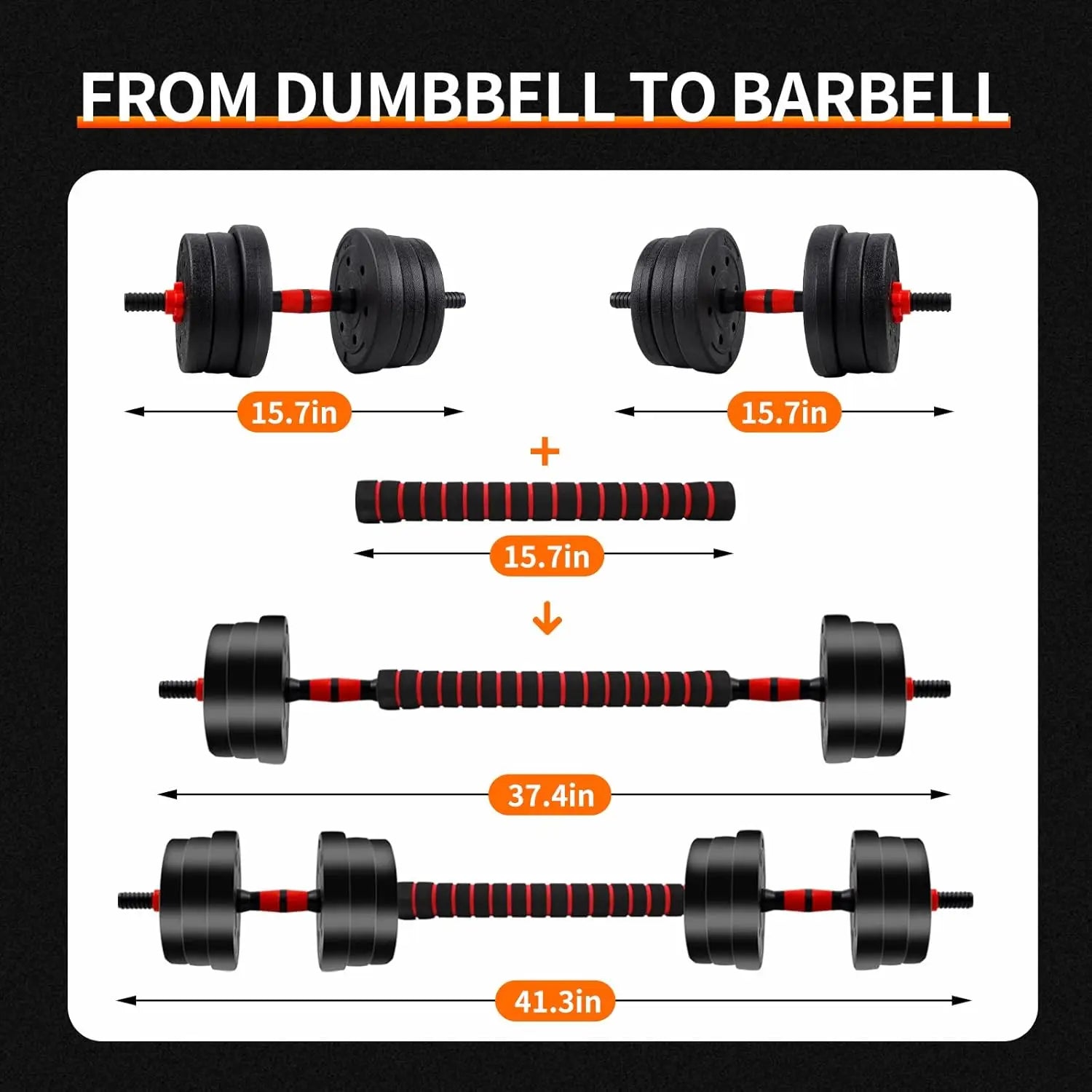 Adjustable dumbbell set from Showlu Smart General with black and silver weights, ideal for home strength training.