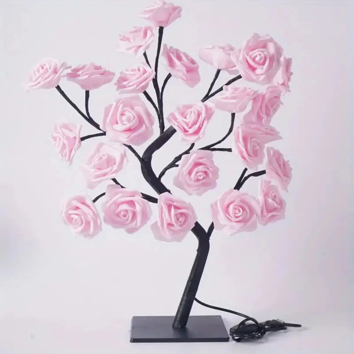 SHOWLU Rose Tree Lamp DIY flower fairy night light for home decor, featuring pink roses and delicate fairy design.