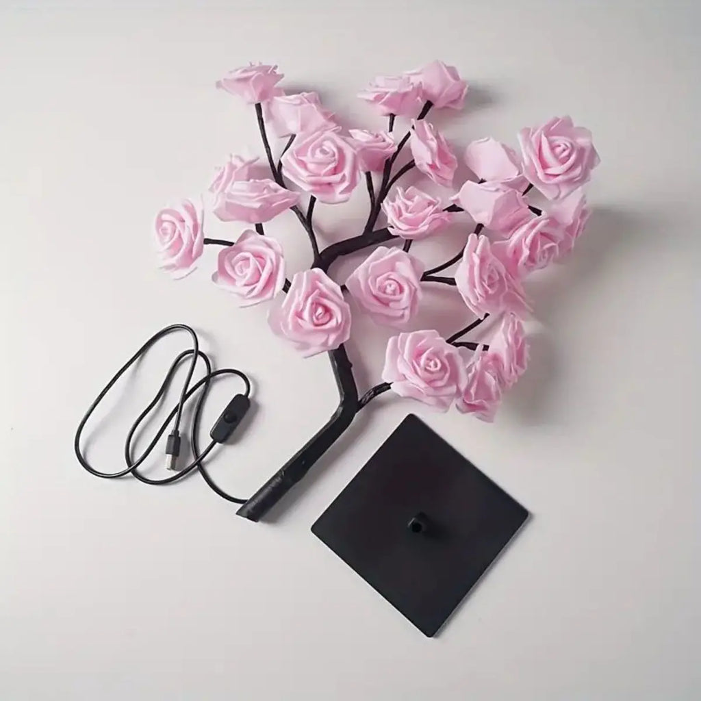 SHOWLU Rose Tree Lamp DIY flower fairy night light for home decor, featuring a delicate illuminated rose tree design.