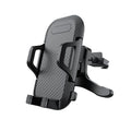 Universal car phone holder by SHOWLU FASHION STORE mounted on dashboard and air vent for secure phone placement.