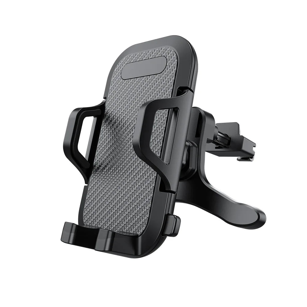 Universal car phone holder by SHOWLU FASHION STORE mounted on dashboard and air vent for secure phone placement.