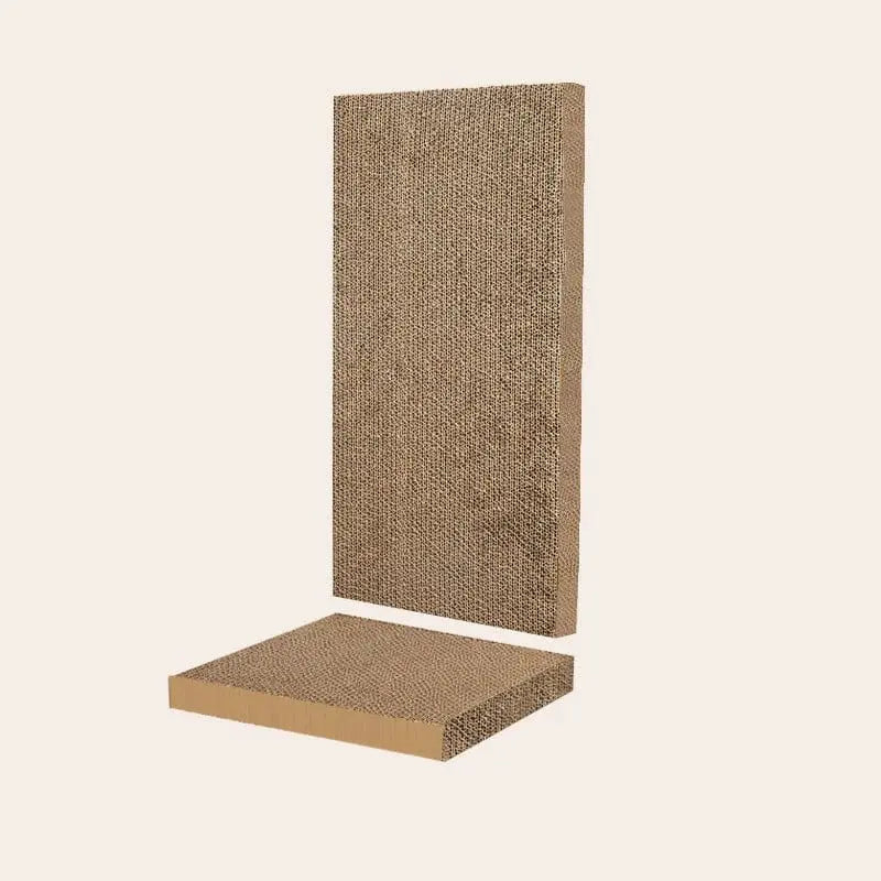 Solid wood cat scratch board with 3D rolling ball claw grinder, abrasion-resistant, designed for cats' claws and play.