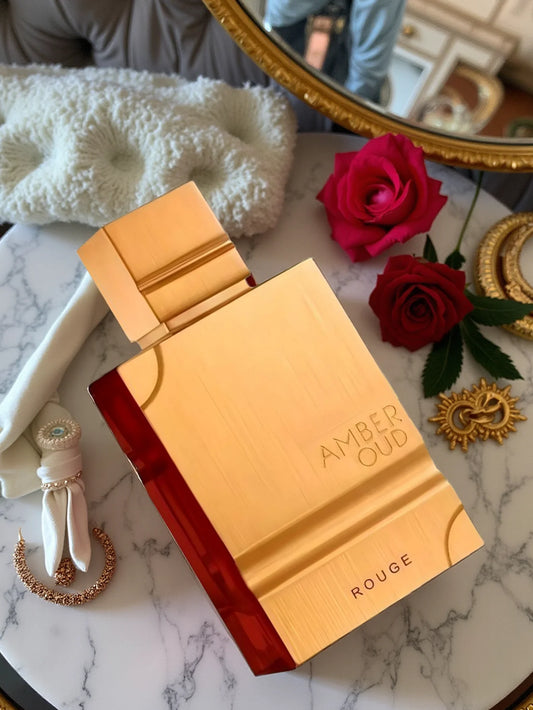 Al Haramain Amber Oud Rouge Eau de Parfum – Bold Amber Floral Scent for Night Out, Date, or Party Wear – Unisex Elegance