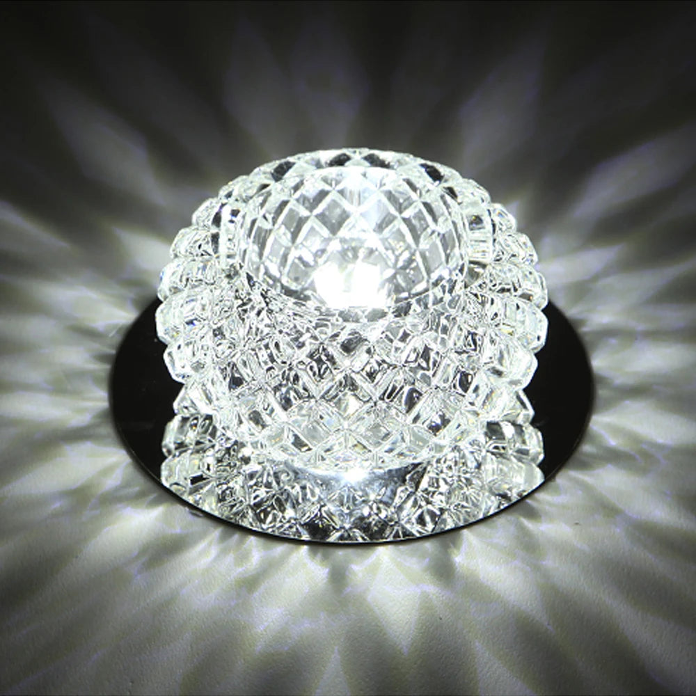 Modern crystal LED ceiling lamp by Showlu featuring stainless steel chandelier with elegant crystal accents, ideal for contemporary interiors.