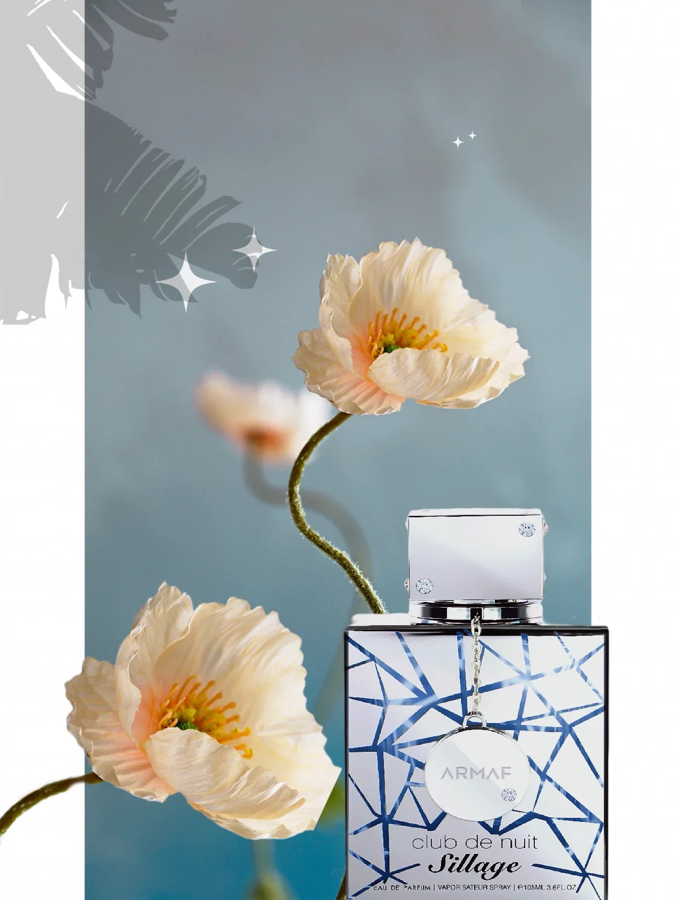 Armaf Club de Nuit Sillage Eau de Parfum 105ml bottle with citrus and musk notes, elegant fragrance display