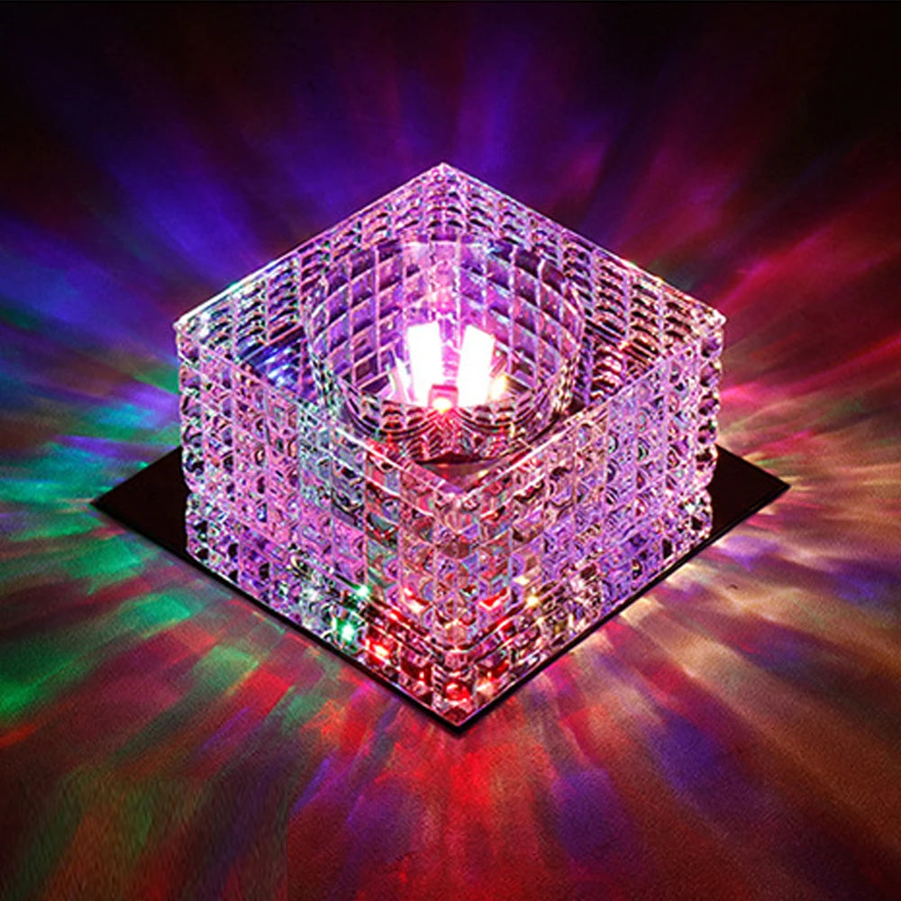 Modern crystal LED ceiling lamp by Showlu Fashion Store featuring stainless steel chandelier with elegant crystal accents.