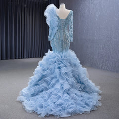 Jancember 222146 Fashion Illusion Blue Formal Evening Party Dresses for Girls