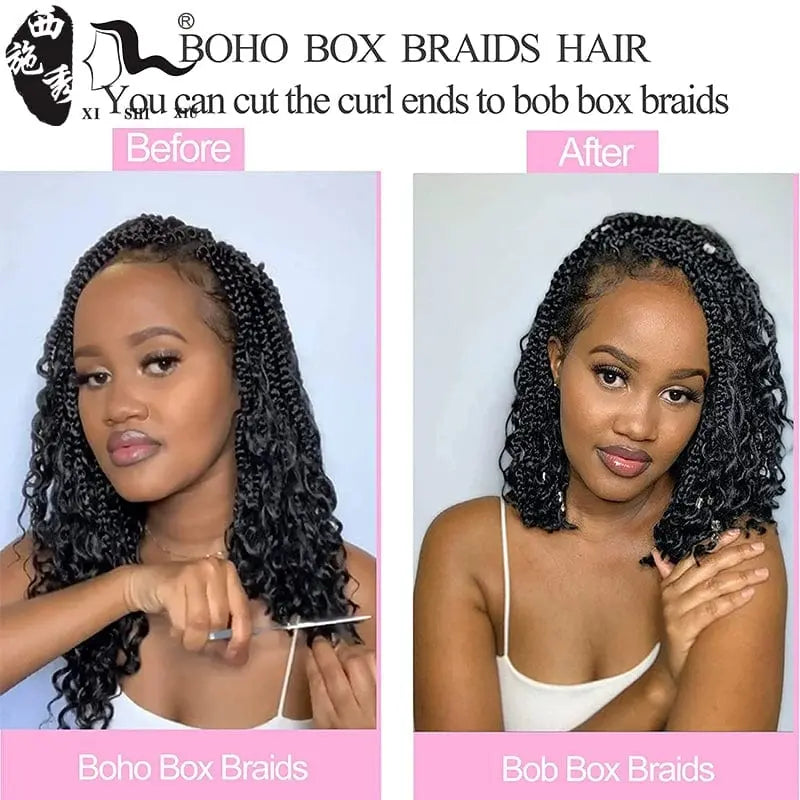 African black faux locs crochet hair extensions with three-strand braid style from Showlu Fashion Store, goddess-inspired dreadlocks.