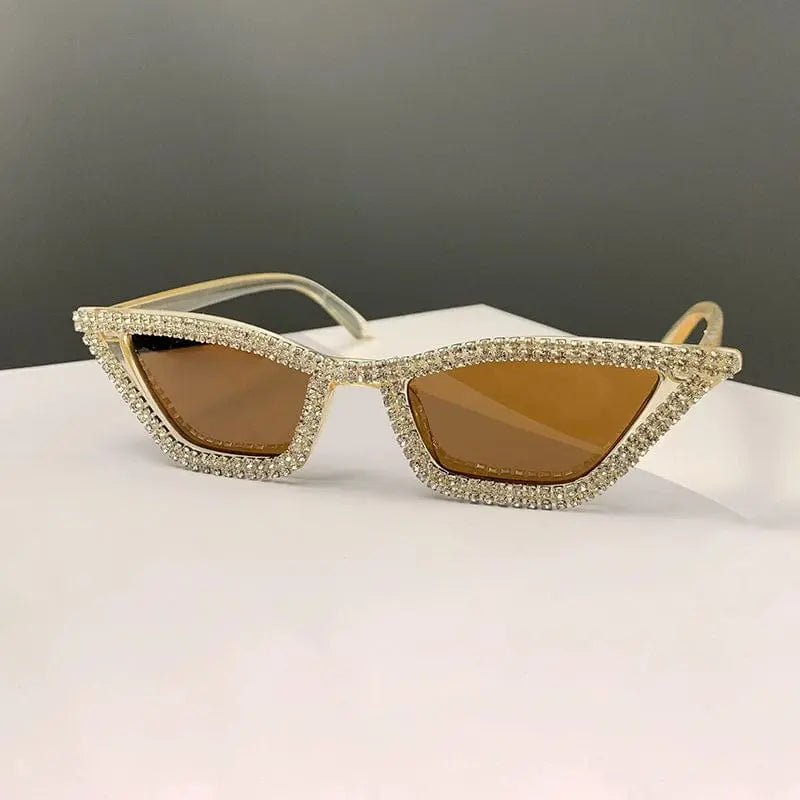 Showlu Fashion women's cat eye sunglasses with avant-garde butterfly frame, stylish and unique design for modern fashion statements.