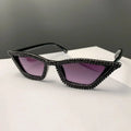 Showlu Fashion women's cat eye sunglasses with butterfly frame, minimalist and fashionable design, American-style sunshade eyewear