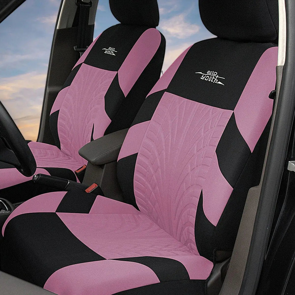 AutoYouth universal car seat covers by Showlu Fashion Store, full 9-piece set in premium cloth, front and rear, airbag compatible, split bench