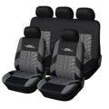 AutoYouth universal car seat covers set, premium cloth material, full 9-piece set with front, rear, and split-bench covers, airbag compatible