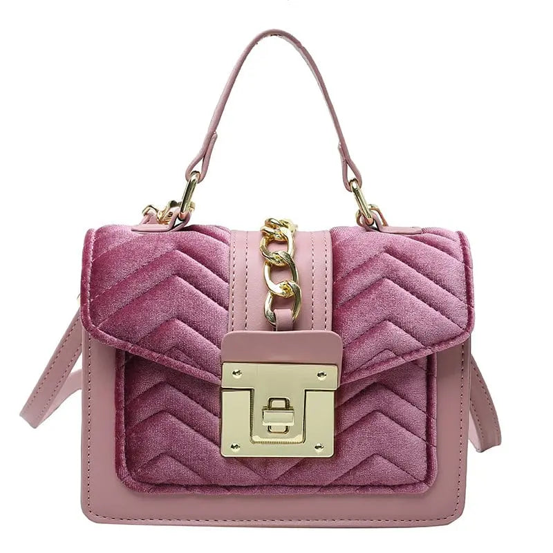 Showlu Designer Velvet Shoulder Bag for women, luxury fashion handbag with elegant leather accents and stylish design.