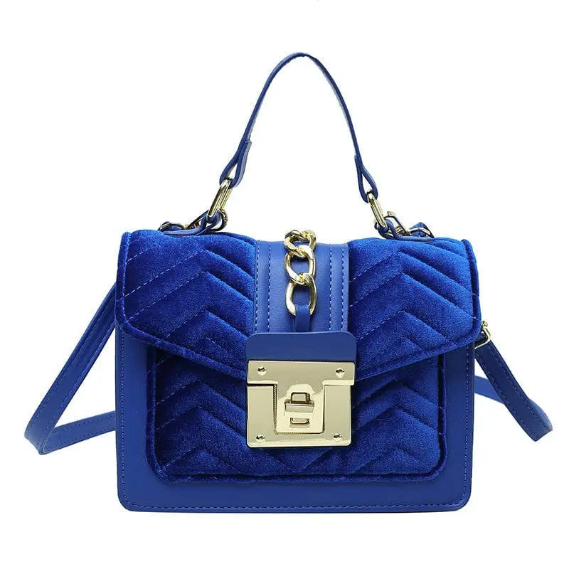 Showlu Designer Velvet Shoulder Bag for women, luxury handbag with sleek leather accents, stylish and elegant fashion accessory.
