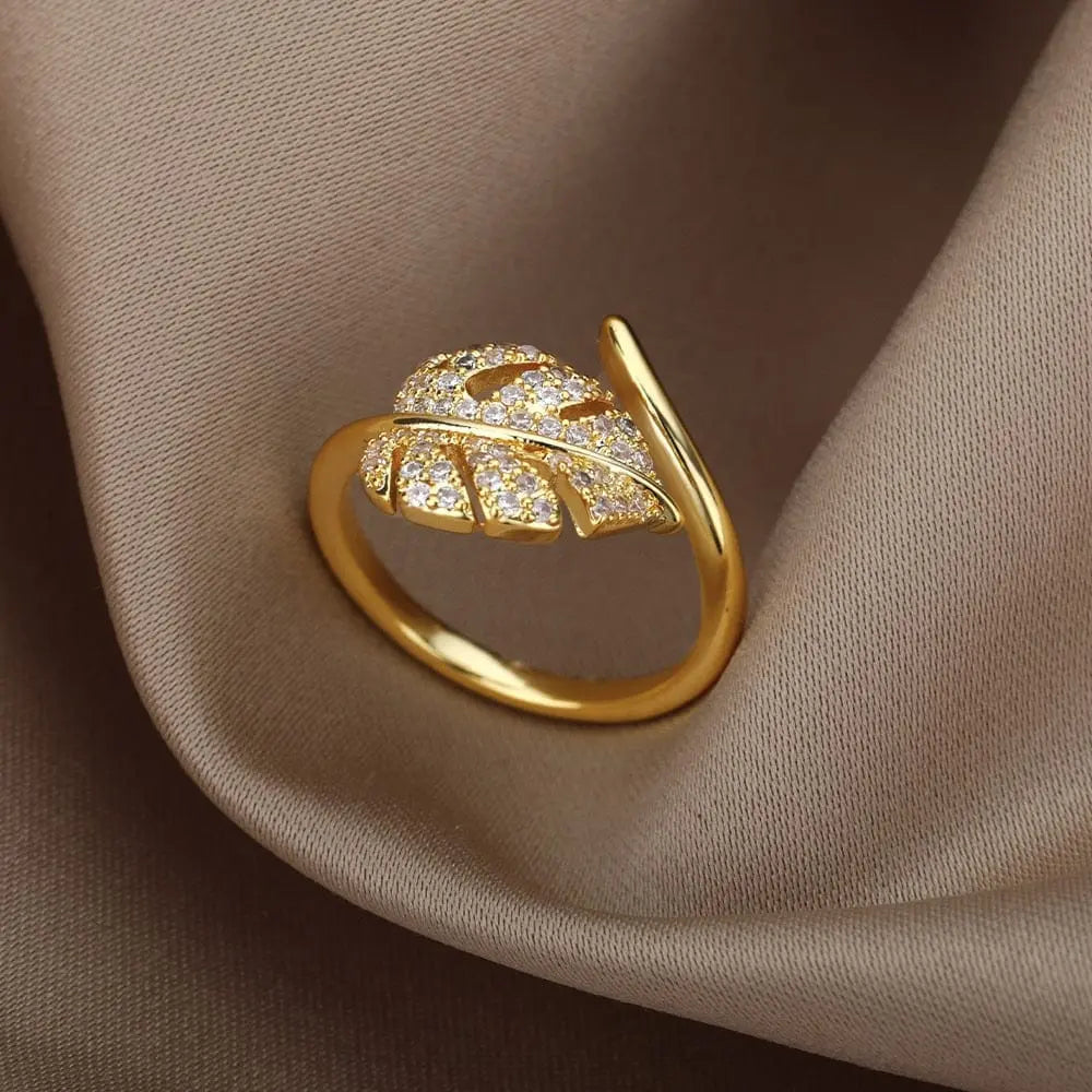 Elegant adjustable stainless steel bee and butterfly ring with cubic zirconia accents, perfect for women’s birthday jewelry.