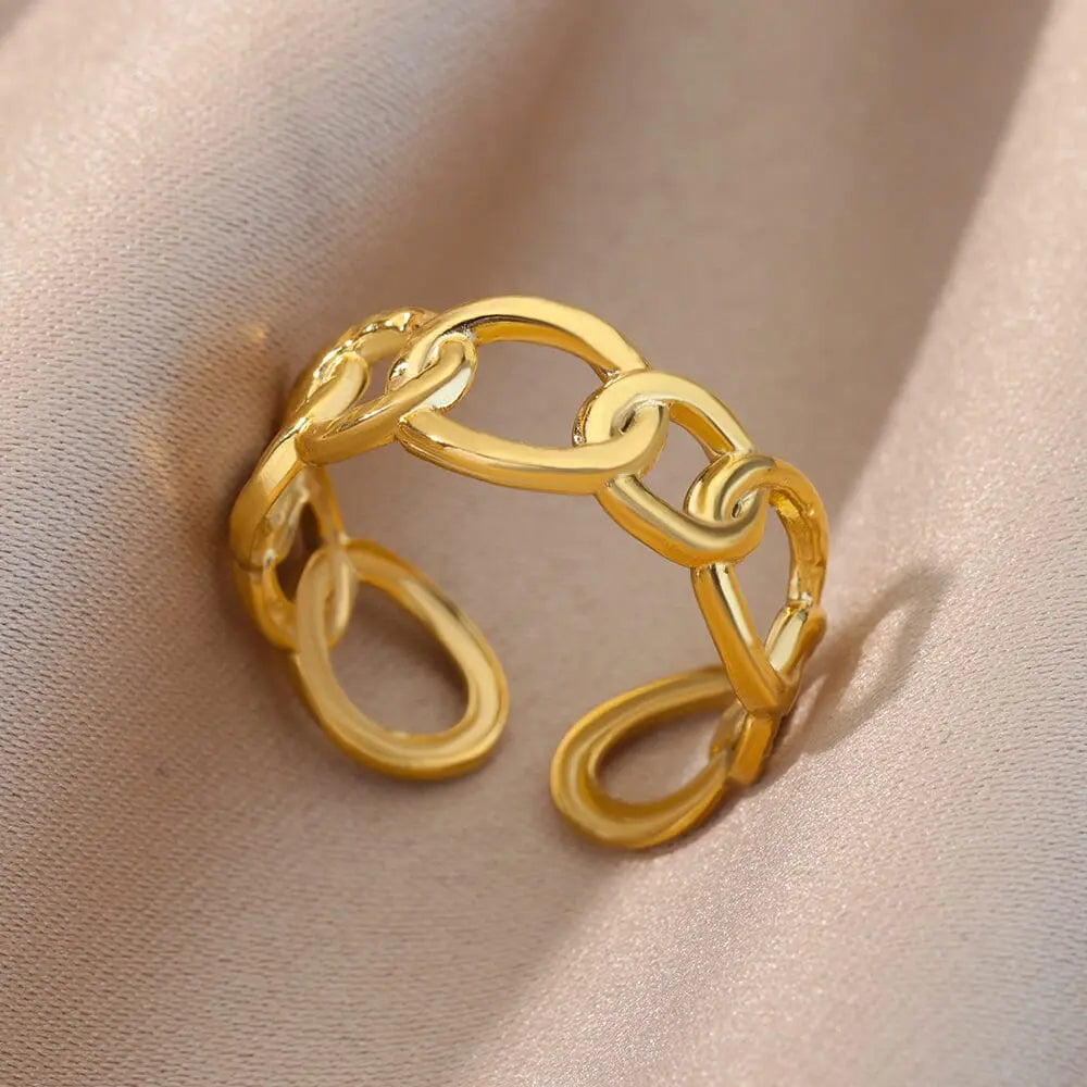 Elegant stainless steel bee and butterfly adjustable ring with cubic zirconia accents, perfect for women’s birthday jewelry.