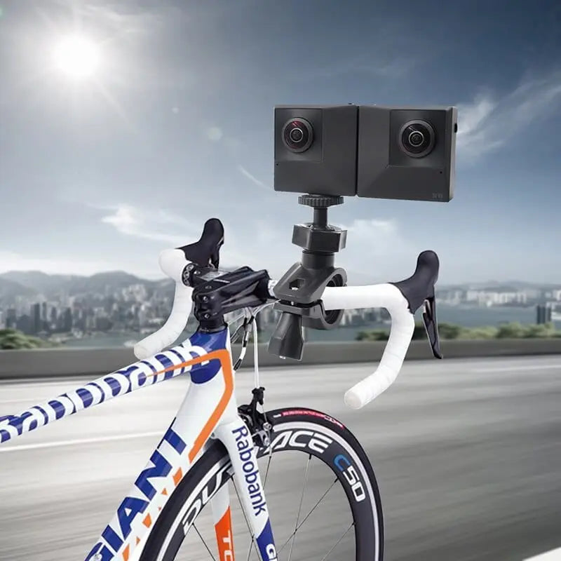 Mint Green Astraeus action camera handlebar mount for bicycles, made of durable ABS plastic, ideal for cycling and outdoor videos.