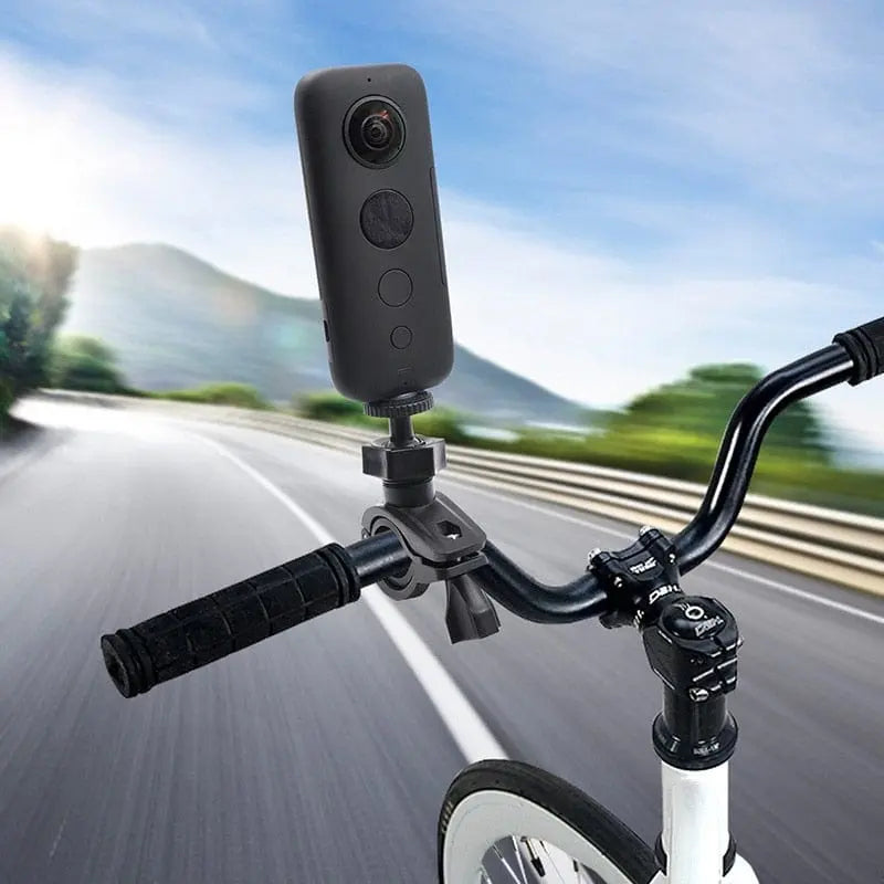 Mint Green Astraeus bicycle handlebar mount for action cameras, made of ABS plastic, perfect for cycling and outdoor filming.