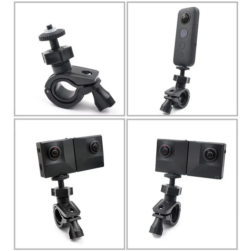 Mint Green Astraeus action camera handlebar mount made of ABS plastic, designed for bicycle use and secure camera attachment.